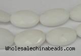 CCN225 15.5 inches 12*18mm faceted oval candy jade beads