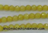 CCN2254 15.5 inches 6mm faceted round candy jade beads wholesale