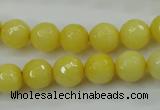 CCN2256 15.5 inches 10mm faceted round candy jade beads wholesale