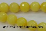 CCN2257 15.5 inches 12mm faceted round candy jade beads wholesale