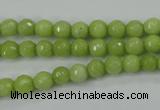 CCN2271 15.5 inches 6mm faceted round candy jade beads wholesale