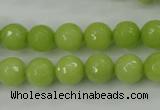 CCN2273 15.5 inches 10mm faceted round candy jade beads wholesale