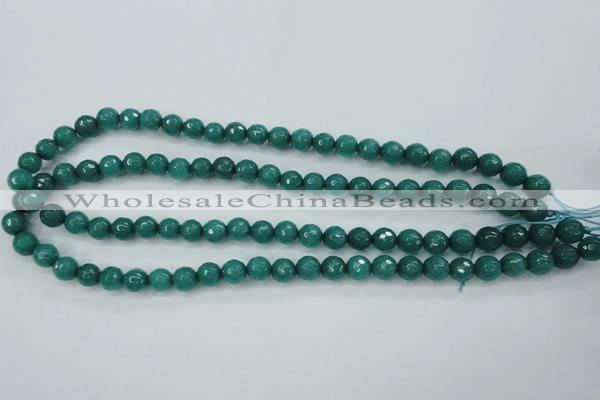 CCN2280 15.5 inches 8mm faceted round candy jade beads wholesale