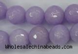 CCN2291 15.5 inches 14mm faceted round candy jade beads wholesale