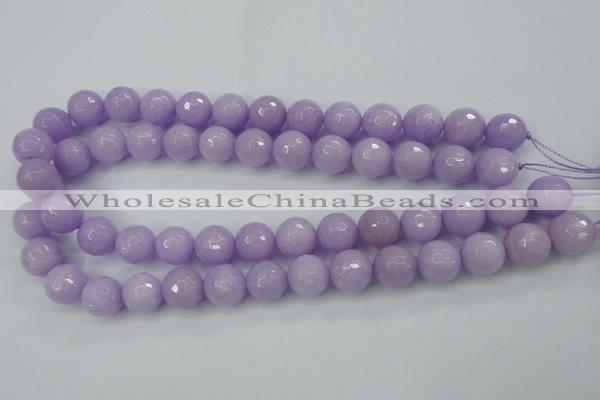 CCN2291 15.5 inches 14mm faceted round candy jade beads wholesale