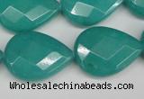 CCN2333 15.5 inches 18*25mm faceted flat teardrop candy jade beads