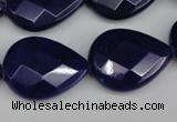 CCN2335 15.5 inches 18*25mm faceted flat teardrop candy jade beads