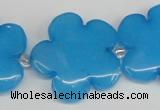 CCN2358 15.5 inches 30mm carved flower candy jade beads wholesale