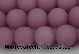 CCN2403 15.5 inches 4mm round matte candy jade beads wholesale