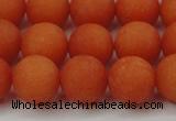 CCN2407 15.5 inches 4mm round matte candy jade beads wholesale