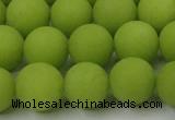 CCN2409 15.5 inches 4mm round matte candy jade beads wholesale