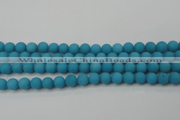 CCN2411 15.5 inches 4mm round matte candy jade beads wholesale