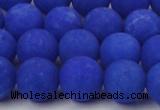 CCN2413 15.5 inches 4mm round matte candy jade beads wholesale