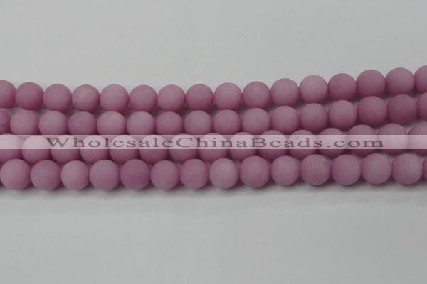 CCN2423 15.5 inches 6mm round matte candy jade beads wholesale