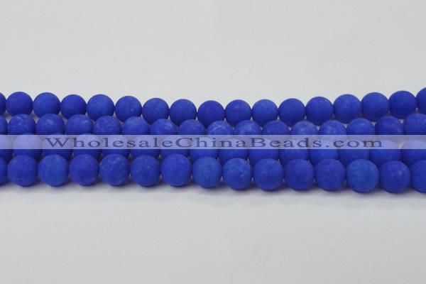 CCN2433 15.5 inches 6mm round matte candy jade beads wholesale