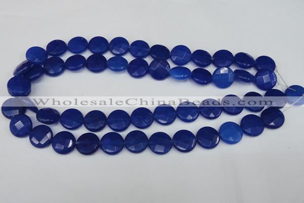 CCN244 15.5 inches 15mm faceted coin candy jade beads wholesale