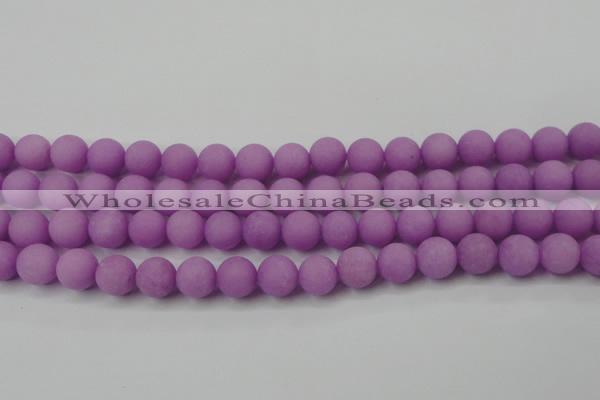 CCN2442 15.5 inches 8mm round matte candy jade beads wholesale