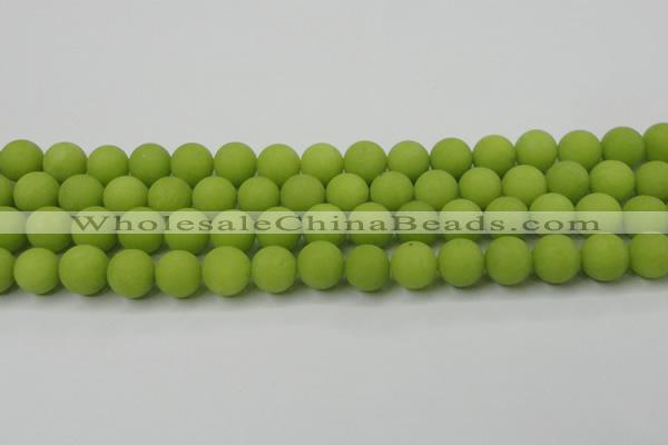 CCN2489 15.5 inches 12mm round matte candy jade beads wholesale