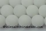 CCN2500 15.5 inches 14mm round matte candy jade beads wholesale