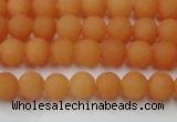 CCN2515 15.5 inches 4mm round matte candy jade beads wholesale