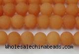 CCN2516 15.5 inches 6mm round matte candy jade beads wholesale