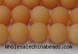 CCN2519 15.5 inches 12mm round matte candy jade beads wholesale