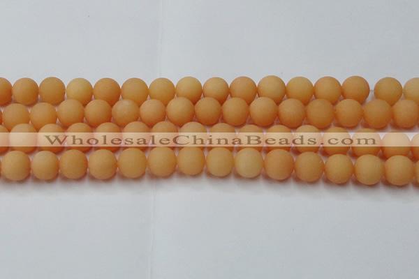 CCN2520 15.5 inches 14mm round matte candy jade beads wholesale