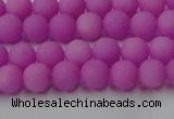 CCN2522 15.5 inches 4mm round matte candy jade beads wholesale