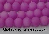 CCN2523 15.5 inches 6mm round matte candy jade beads wholesale