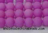 CCN2524 15.5 inches 8mm round matte candy jade beads wholesale