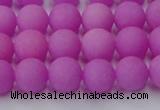 CCN2525 15.5 inches 10mm round matte candy jade beads wholesale