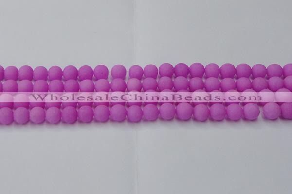 CCN2525 15.5 inches 10mm round matte candy jade beads wholesale