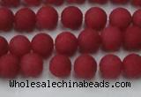 CCN2530 15.5 inches 6mm round matte candy jade beads wholesale