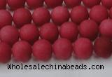 CCN2531 15.5 inches 8mm round matte candy jade beads wholesale