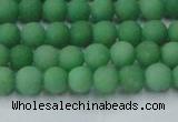 CCN2536 15.5 inches 4mm round matte candy jade beads wholesale