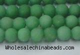 CCN2537 15.5 inches 6mm round matte candy jade beads wholesale