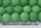 CCN2539 15.5 inches 10mm round matte candy jade beads wholesale