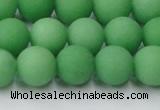 CCN2540 15.5 inches 12mm round matte candy jade beads wholesale