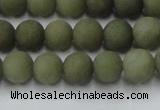 CCN2545 15.5 inches 8mm round matte candy jade beads wholesale