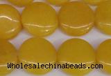 CCN2607 15.5 inches 18mm flat round candy jade beads wholesale