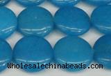 CCN2608 15.5 inches 18mm flat round candy jade beads wholesale