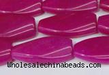 CCN2616 15.5 inches 15*30mm twisted rectangle candy jade beads