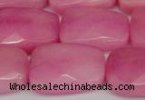 CCN2630 15.5 inches 18*25mm faceted trapezoid candy jade beads