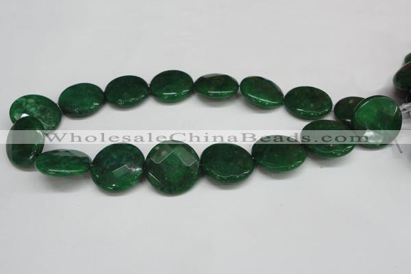 CCN264 15.5 inches 25mm faceted coin candy jade beads wholesale