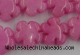 CCN2660 15.5 inches 16mm carved flower candy jade beads wholesale