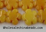 CCN2663 15.5 inches 16mm carved flower candy jade beads wholesale