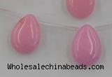 CCN2675 Top-drilled 13*18mm flat teardrop candy jade beads