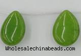 CCN2702 Top-drilled 18*25mm flat teardrop candy jade beads