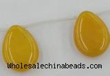 CCN2704 Top-drilled 18*25mm flat teardrop candy jade beads