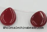 CCN2707 Top-drilled 18*25mm flat teardrop candy jade beads